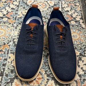 Cole Haan Navy Knit Oxford Shoes